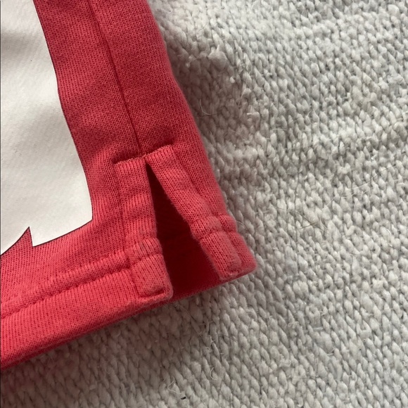 adidas Women's Athletic Shorts in Coral with White Logo - Picture 4 of 8